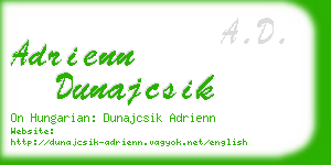 adrienn dunajcsik business card